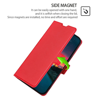 For iPhone 13 mini Ultra-thin Voltage Side Buckle PU + TPU Horizontal Flip Leather Case with Holder & Card Slot (Red) - iPhone 13 mini Cases by buy2fix | Online Shopping UK | buy2fix