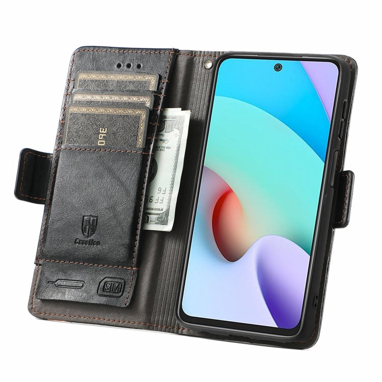 For Xiaomi Redmi 10 CaseNeo Business Splicing Dual Magnetic Buckle Horizontal Flip PU Leather Case with Holder & Card Slots & Wallet(Black) - Xiaomi Cases by buy2fix | Online Shopping UK | buy2fix