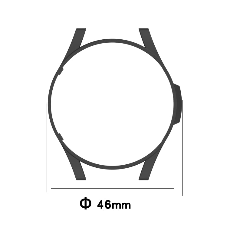 For Samsung Galaxy Watch4 Classic 46mm Half Coverage Hollowed PC Protective Case(White) - Watch Cases by buy2fix | Online Shopping UK | buy2fix