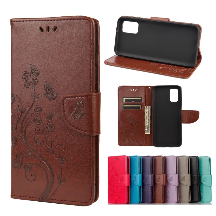 Butterfly Flower Pattern Horizontal Flip Leather Case with Holder & Card Slots & Wallet For Xiaomi Redmi 10(Brown) - Xiaomi Cases by buy2fix | Online Shopping UK | buy2fix