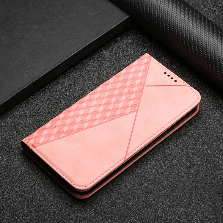 For iPhone XR Diamond Pattern Splicing Skin Feel Magnetic Horizontal Flip Leather Case with Card Slots & Holder & Wallet(Rose Gold) - More iPhone Cases by buy2fix | Online Shopping UK | buy2fix