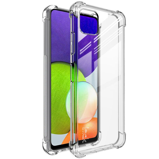 For Samsung Galaxy A22 5G IMAK All Coverage Shockproof Airbag TPU Case with Screen Protector(Transparent) - Galaxy Phone Cases by imak | Online Shopping UK | buy2fix