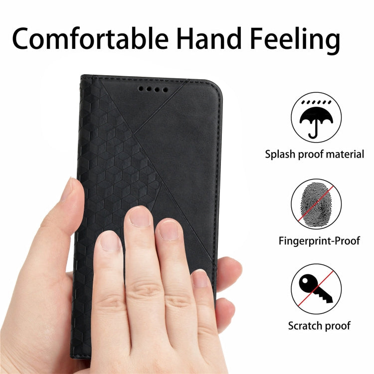 For Xiaomi Mi 10T Lite 5G Diamond Pattern Splicing Skin Feel Magnetic Horizontal Flip Leather Case with Card Slots & Holder & Wallet(Black) - Xiaomi Cases by buy2fix | Online Shopping UK | buy2fix