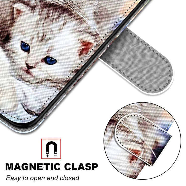 For OPPO A93 5G / A93s 5G / A54 5G / A74 5G Coloured Drawing Cross Texture Horizontal Flip PU Leather Case with Holder & Card Slots & Wallet & Lanyard(Big Cat Holding Kitten) - OPPO Cases by buy2fix | Online Shopping UK | buy2fix