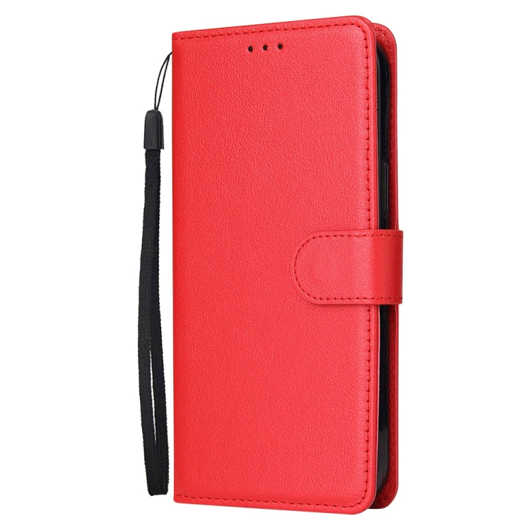 For iPhone 13 Pro Multifunctional Horizontal Flip Leather Case, with Three Card Slot & Holder & Photo Frame & Lanyard (Red) - iPhone 13 Pro Cases by buy2fix | Online Shopping UK | buy2fix