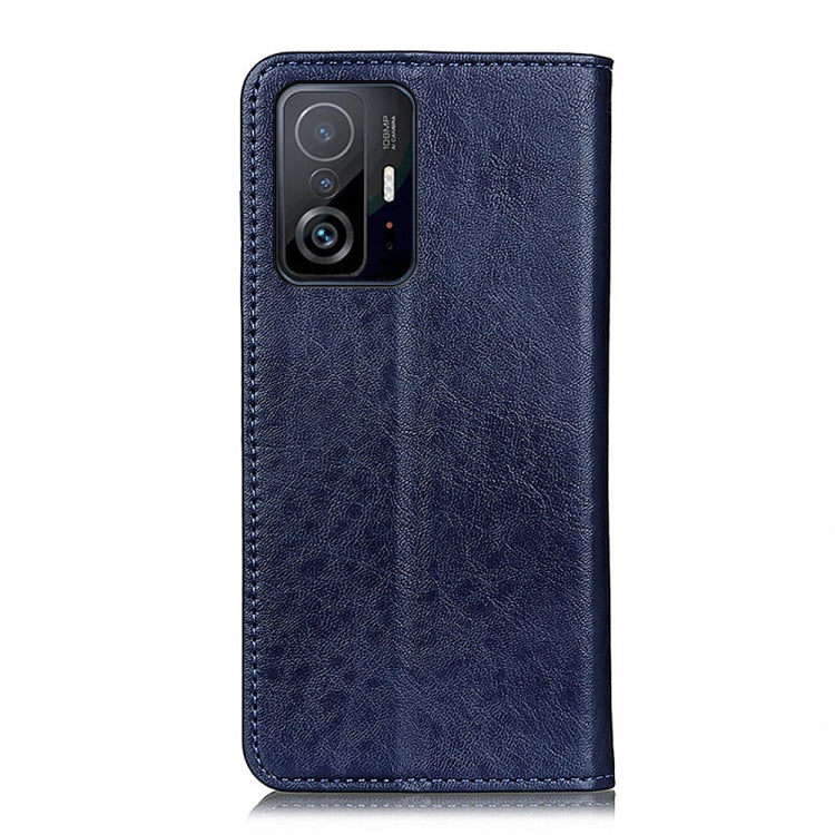 For Xiaomi Mi 11T / 11T Pro Magnetic Crazy Horse Texture Horizontal Flip Leather Case with Holder & Card Slots & Wallet(Blue) - Xiaomi Cases by buy2fix | Online Shopping UK | buy2fix