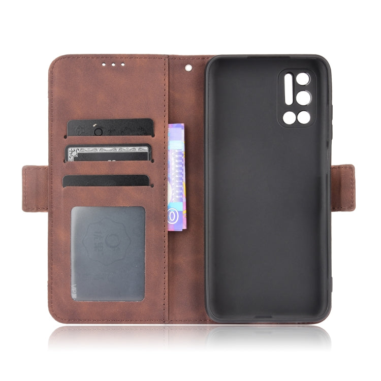 For Doogee N40 Pro Skin Feel Calf Pattern Horizontal Flip Leather Case with Holder & Card Slots & Photo Frame(Brown) - More Brand by buy2fix | Online Shopping UK | buy2fix