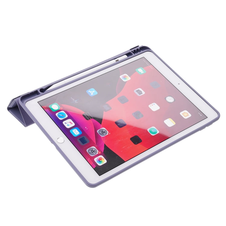 For iPad 10.2 2021 / 2020 / 2019 Deformation Transparent Acrylic Horizontal Flip PU Leather Case with Multi-folding Holder & Sleep / Wake-up Function & Pen Slot(Black) - iPad 10.2 Cases by buy2fix | Online Shopping UK | buy2fix