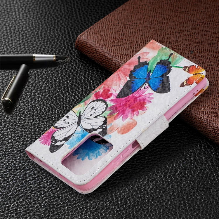 For Xiaomi Mi 11T Colored Drawing Pattern Horizontal Flip Leather Case with Holder & Card Slots & Wallet(Butterflies) - Xiaomi Cases by buy2fix | Online Shopping UK | buy2fix