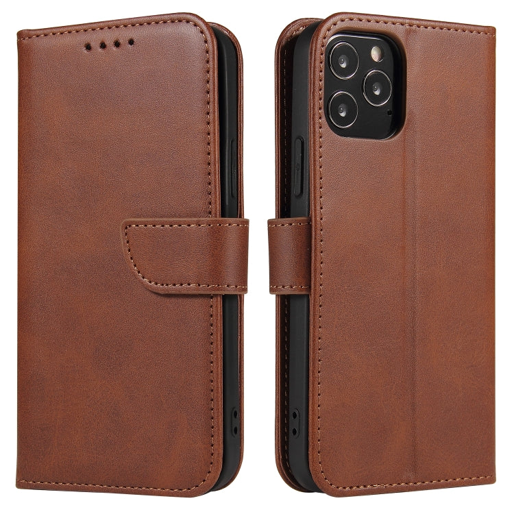 For iPhone 12 Pro Max Calf Texture Buckle Horizontal Flip Leather Case with Holder & Card Slots & Wallet(Brown) - iPhone 12 Pro Max Cases by buy2fix | Online Shopping UK | buy2fix