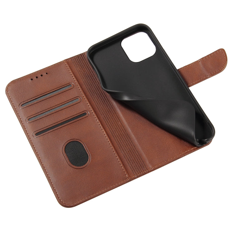 For iPhone 12 Pro Max Calf Texture Buckle Horizontal Flip Leather Case with Holder & Card Slots & Wallet(Brown) - iPhone 12 Pro Max Cases by buy2fix | Online Shopping UK | buy2fix