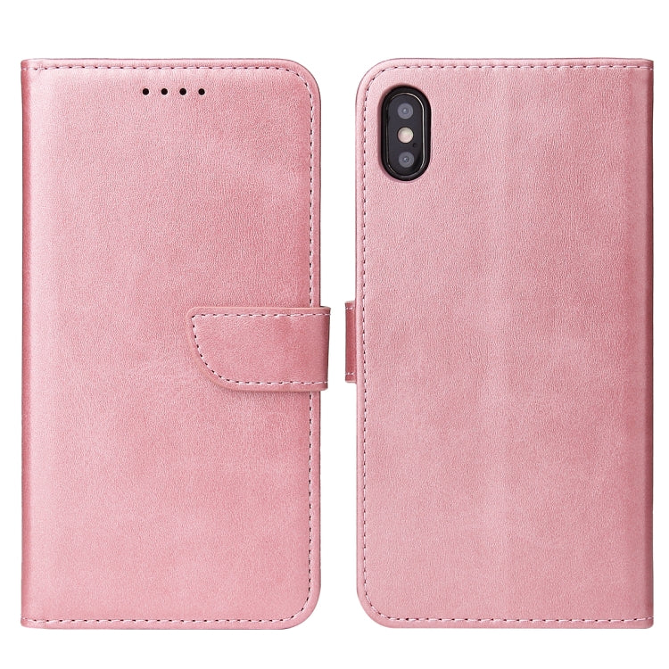 For iPhone X / XS Calf Texture Buckle Horizontal Flip Leather Case with Holder & Card Slots & Wallet(Rose Gold) - More iPhone Cases by buy2fix | Online Shopping UK | buy2fix