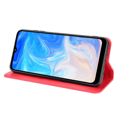 For Doogee N40 Pro Magnetic Buckle Retro Pattern Horizontal Flip Leather Case with Holder & Card Slot & Wallet(Red) - More Brand by buy2fix | Online Shopping UK | buy2fix