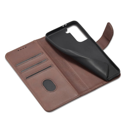 For Samsung Galaxy S21+ 5G Calf Texture Buckle Horizontal Flip Leather Case with Holder & Card Slots & Wallet(Brown) - Galaxy S21+ 5G Cases by buy2fix | Online Shopping UK | buy2fix