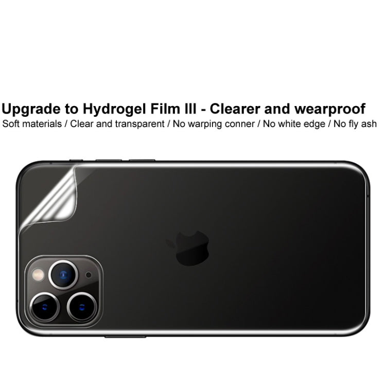 2 PCS IMAK Curved Full Screen Hydrogel Film 3 Back Protector for iPhone 11 Pro - Back Protector by imak | Online Shopping UK | buy2fix