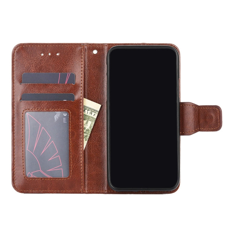 For Nokia 2.4 Crystal Texture Horizontal Flip Leather Case with Holder & Card Slots & Wallet(Brown) - Nokia Cases by buy2fix | Online Shopping UK | buy2fix