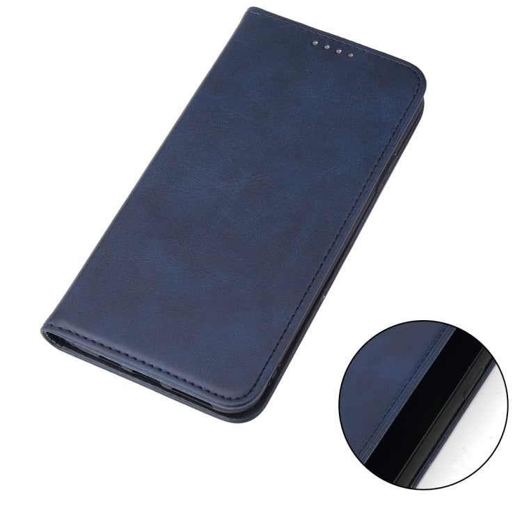 For iPhone XS Max Calf Texture Magnetic Horizontal Flip Leather Case with Holder & Card Slots & Wallet(Blue) - More iPhone Cases by buy2fix | Online Shopping UK | buy2fix