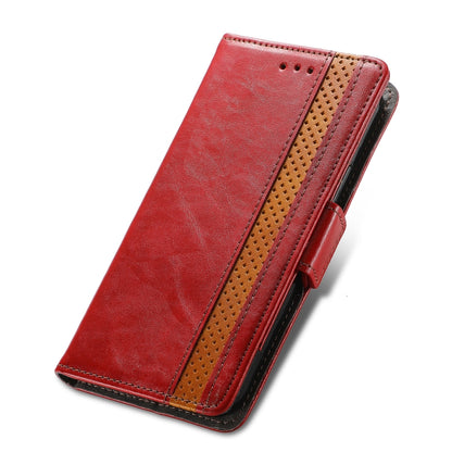 For Motorola Edge 20 Lite CaseNeo Business Splicing Dual Magnetic Buckle Horizontal Flip PU Leather Case with Holder & Card Slots & Wallet(Red) - Motorola Cases by buy2fix | Online Shopping UK | buy2fix