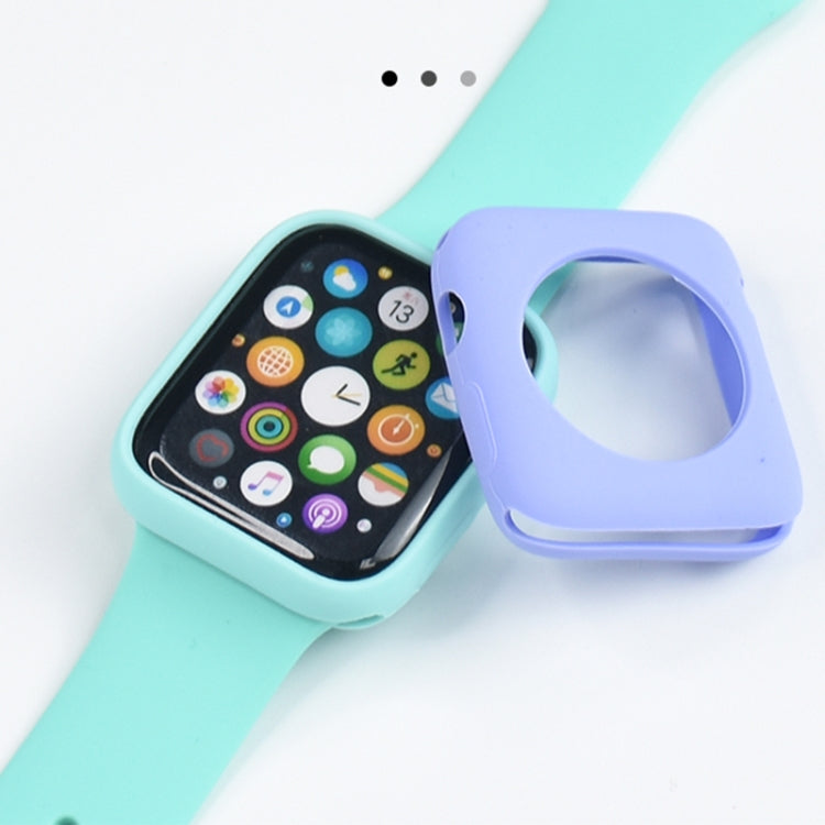 Shockproof All-inclusive Silicone Protective Case For Apple Watch Series 6 & SE & 5 & 4 44mm(Mint Green) - Watch Cases by buy2fix | Online Shopping UK | buy2fix