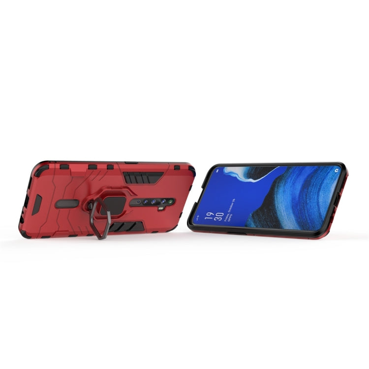 For OPPO Reno2 Z Shockproof PC + TPU Protective Case with Magnetic Ring Holder(Red) - OPPO Cases by buy2fix | Online Shopping UK | buy2fix