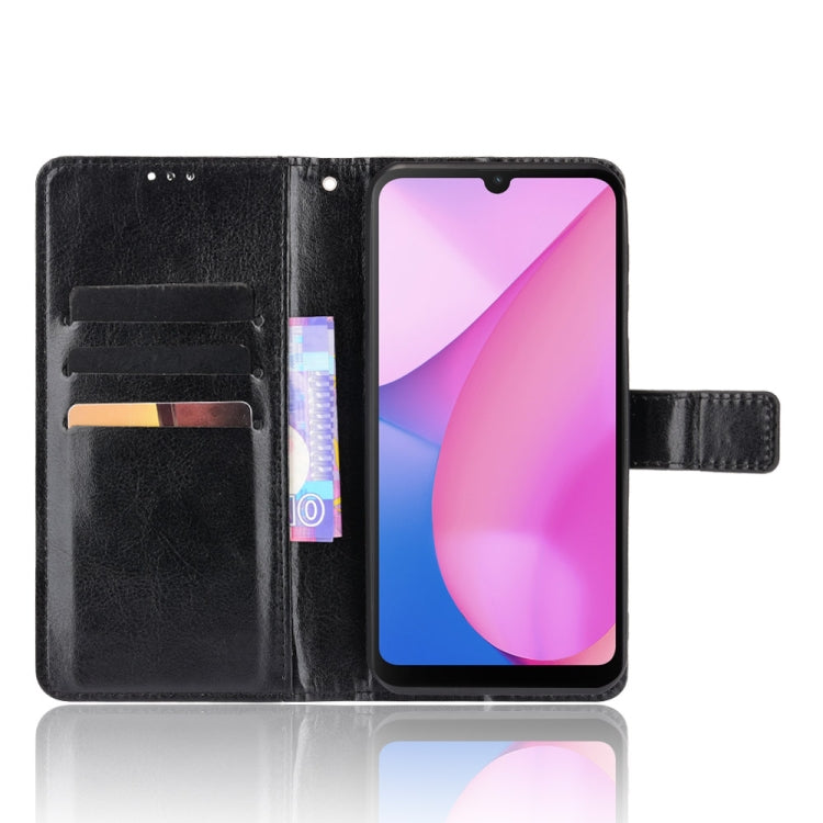 For Blackview Oscal C20 Crazy Horse Texture Horizontal Flip Leather Case with Holder & Card Slots & Lanyard(Black) - More Brand by buy2fix | Online Shopping UK | buy2fix