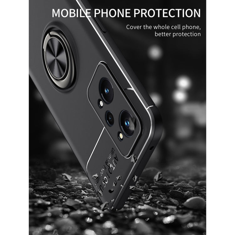 For OPPO Realme GT Neo2 Metal Ring Holder 360 Degree Rotating TPU Phone Case(Black) - Realme Cases by buy2fix | Online Shopping UK | buy2fix