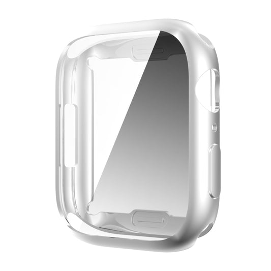 Shockproof TPU All-inclusive Electroplate Protective Case For Apple Watch Series 8 / 7 45mm(Silver) - Watch Cases by buy2fix | Online Shopping UK | buy2fix