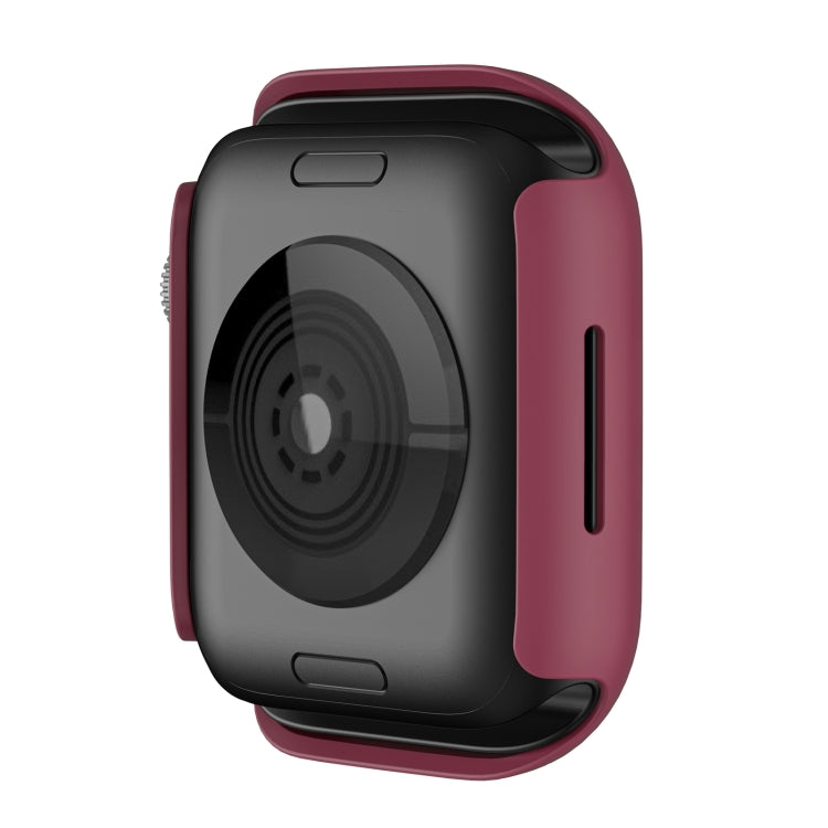 Shockproof TPU Protective Case For Apple Watch Series 9 / 8 / 7 45mm(Dark Red) - Watch Cases by buy2fix | Online Shopping UK | buy2fix