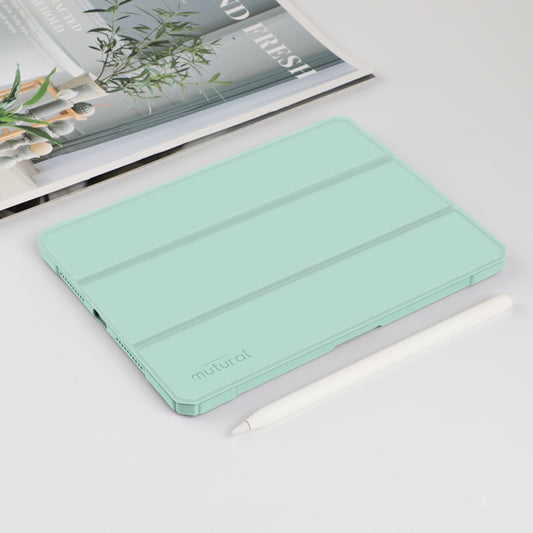 For iPad mini 6 / mini 2024 Mutural Pinyue Series Horizontal Flip Tablet Case with Holder & Pen Slot & Sleep / Wake-up Function(Mint Green) - iPad mini 6 Cases by Mutural | Online Shopping UK | buy2fix