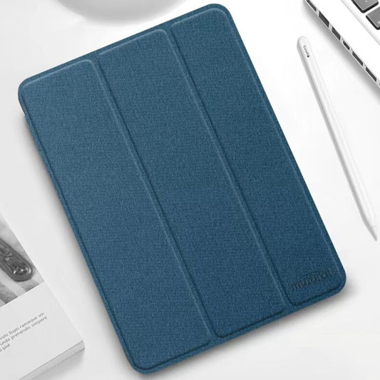 For iPad mini 6 / mini 2024 Mutural YASHI Series Cloth Pattern Texture Horizontal Flip Tablet Case(Blue) - iPad mini 6 Cases by Mutural | Online Shopping UK | buy2fix