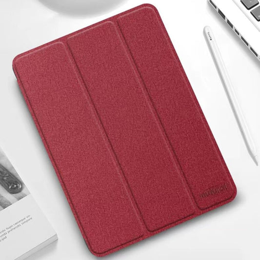 For iPad mini 6 / mini 2024 Mutural YASHI Series Cloth Pattern Texture Horizontal Flip Tablet Case(Red) - iPad mini 6 Cases by Mutural | Online Shopping UK | buy2fix