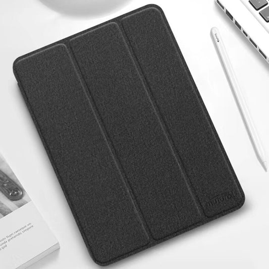 For iPad mini 6 / mini 2024 Mutural YASHI Series Cloth Pattern Texture Horizontal Flip Tablet Case(Black) - iPad mini 6 Cases by Mutural | Online Shopping UK | buy2fix