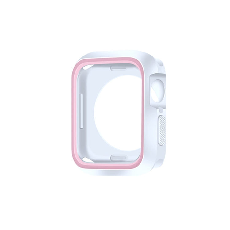 Two-color Shockproof Protective Case For Apple Watch Series 9 / 8 / 7 45mm(Light Pink) - Watch Cases by buy2fix | Online Shopping UK | buy2fix