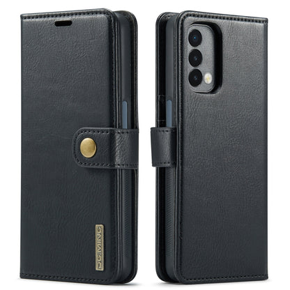 For OnePlus Nord 2 5G DG.MING Crazy Horse Texture Flip Detachable Magnetic Leather Case with Holder & Card Slots & Wallet(Black) - OnePlus Cases by DG.MING | Online Shopping UK | buy2fix