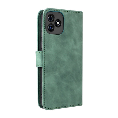 For Blackview Oscal C20 Solid Color Skin Feel Magnetic Buckle Horizontal Flip PU Phone Case(Green) - More Brand by buy2fix | Online Shopping UK | buy2fix