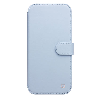 For iPhone 13 mini QIALINO Magnetic Buckle Phone Leather Case with Card Slot (Sierra Blue) - iPhone 13 mini Cases by QIALINO | Online Shopping UK | buy2fix