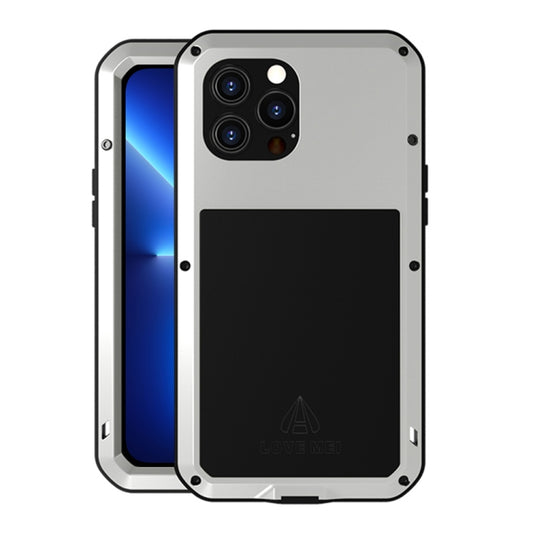 For iPhone 13 Pro Max LOVE MEI Metal Shockproof Life Waterproof Dustproof Protective Phone Case (Silver) - iPhone 13 Pro Max Cases by LOVE MEI | Online Shopping UK | buy2fix