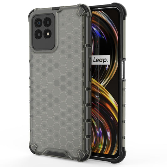 For OPPO Realme 8i Shockproof Honeycomb PC + TPU Phone Case(Black) - Realme Cases by buy2fix | Online Shopping UK | buy2fix