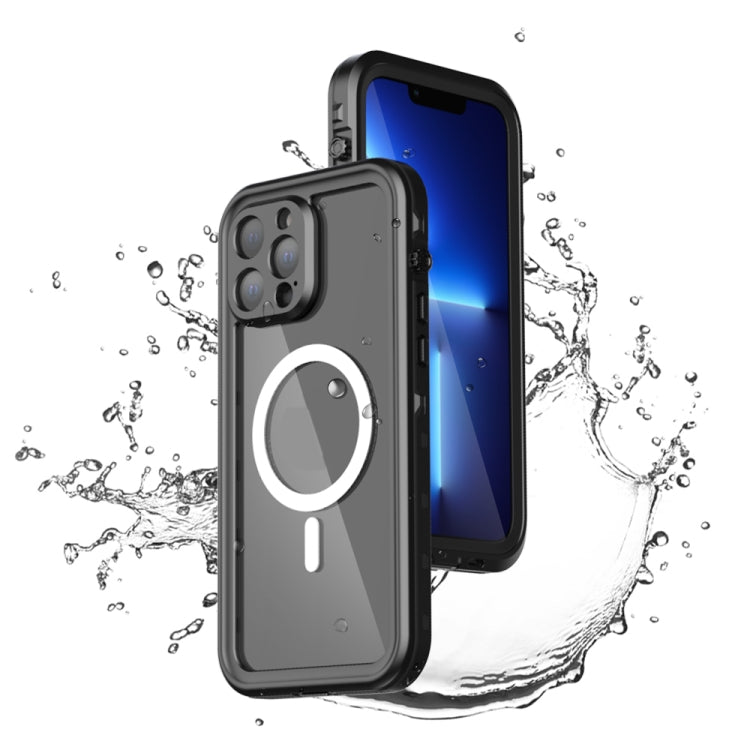 For iPhone 13 Pro Max PC + TPU + PET Shockproof Magsafe Waterproof Phone Case (Black) - iPhone 13 Pro Max Cases by buy2fix | Online Shopping UK | buy2fix