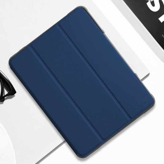 For iPad Pro 10.5 Mutural Horizontal Flip PC + TPU + PU Leather Case with Holder & Pen Slot(Blue) - iPad Air (2019) Cases by Mutural | Online Shopping UK | buy2fix