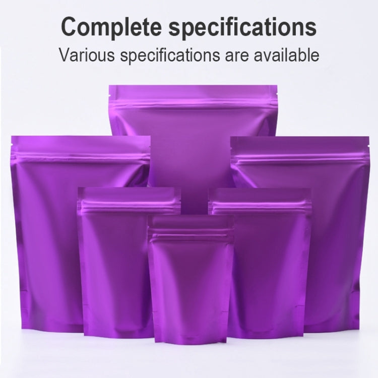 100 PCS/Set Matte Aluminum Foil Snack Stand-up Pouch, Size:16x24+4cm(Purple) - Preservation Supplies by buy2fix | Online Shopping UK | buy2fix