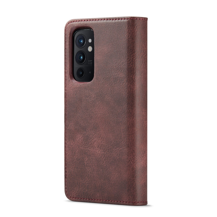 For OnePlus 9RT 5G DG.MING Crazy Horse Texture Detachable Magnetic Leather Phone Case(Red) - OnePlus Cases by DG.MING | Online Shopping UK | buy2fix