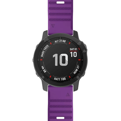 For Garmin Fenix 7X Silicone Watch Band(Purple) - Watch Bands by buy2fix | Online Shopping UK | buy2fix