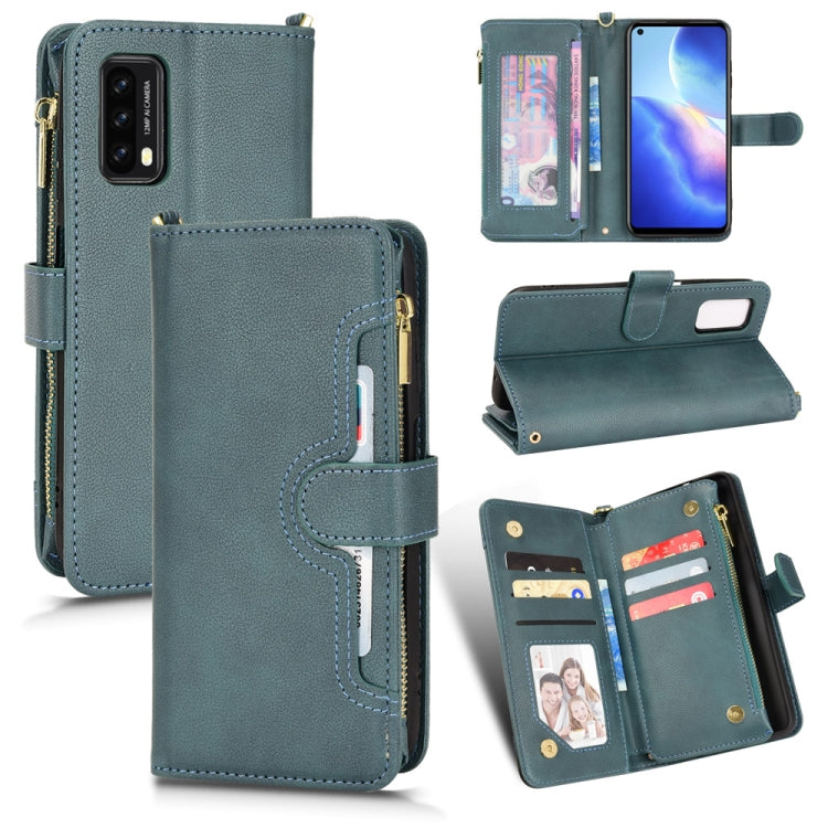 For Blackview A90 Litchi Texture Zipper Leather Phone Case(Green) - More Brand by buy2fix | Online Shopping UK | buy2fix