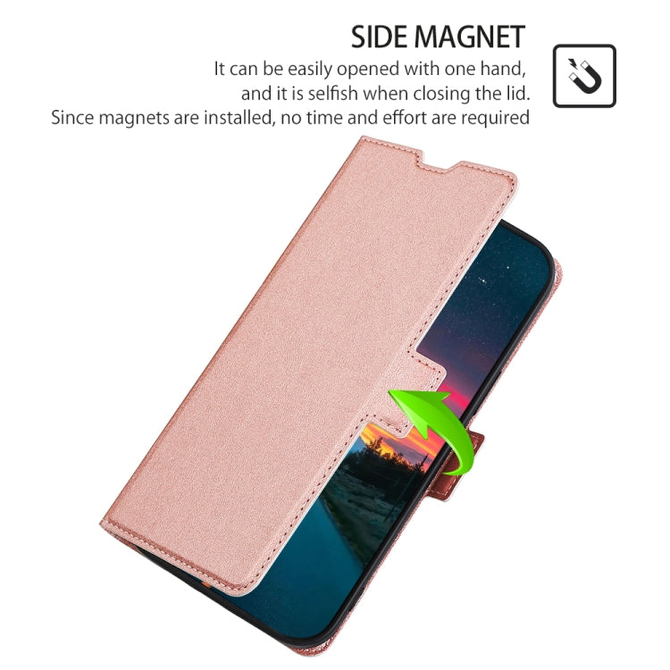 For Doogee Y8 Ultra-thin Voltage Side Buckle PU + TPU Leather Phone Case(Rose Gold) - More Brand by buy2fix | Online Shopping UK | buy2fix