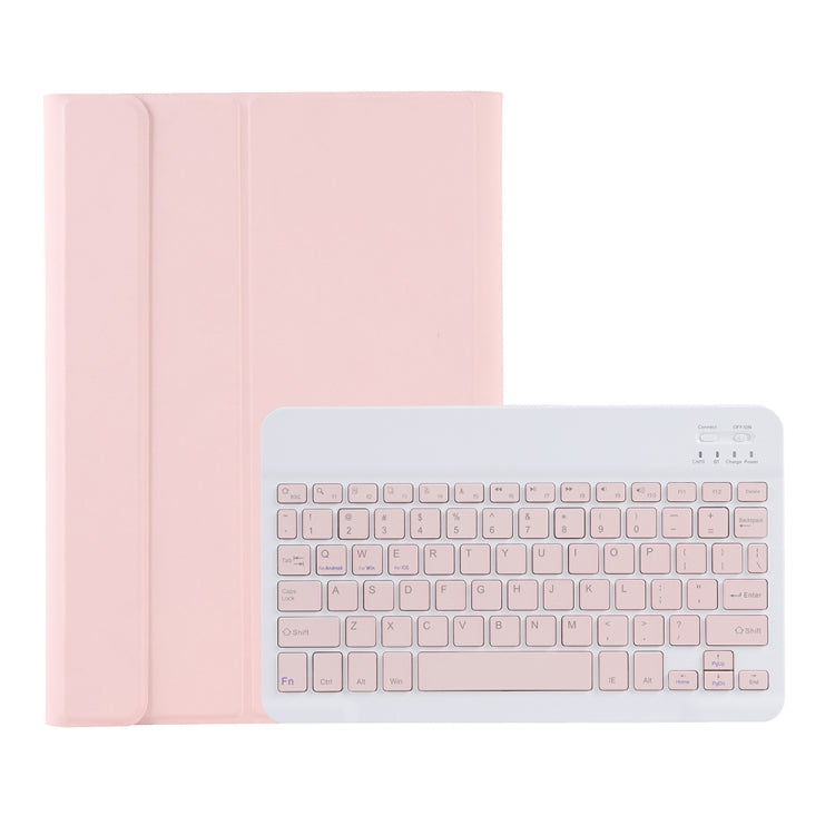 A08B Candy Color Bluetooth Keyboard Leather Case with Pen Slot For Samsung Galaxy Tab A8 10.5 2021 SM-X200 / SM-X205(Pink) - Samsung Keyboard by buy2fix | Online Shopping UK | buy2fix