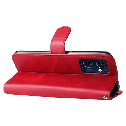 For OPPO Reno7 5G / Find X5 Lite International Version Fashion Calf Texture Zipper Horizontal Flip Leather Case(Red) - OPPO Cases by buy2fix | Online Shopping UK | buy2fix