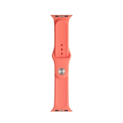 For Apple Watch Series 7 41mm / 6 & SE & 5 & 4 40mm / 3 & 2 & 1 38mm Mutural Liquid Silicone Watch Band(Orange) - Watch Bands by Mutural | Online Shopping UK | buy2fix