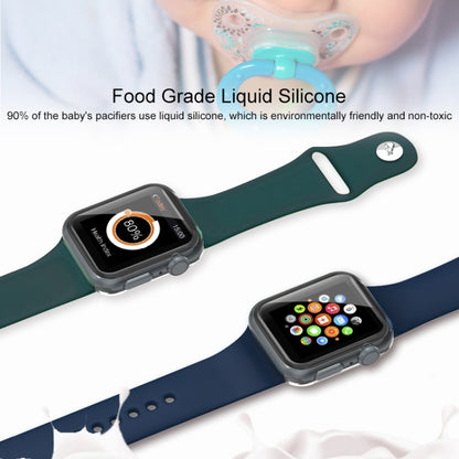 For Apple Watch Series 7 41mm / 6 & SE & 5 & 4 40mm / 3 & 2 & 1 38mm Mutural Liquid Silicone Watch Band(Green) - Watch Bands by Mutural | Online Shopping UK | buy2fix