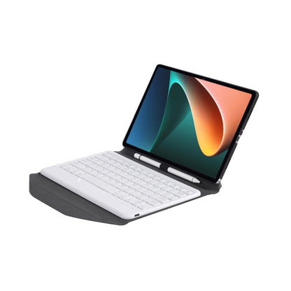 B0N5 Diamond Texture Bluetooth Keyboard Leather Case with Triangle Back Support For Xiaomi Pad 5 / 5 Pro(Black + White) - Others Keyboard by buy2fix | Online Shopping UK | buy2fix